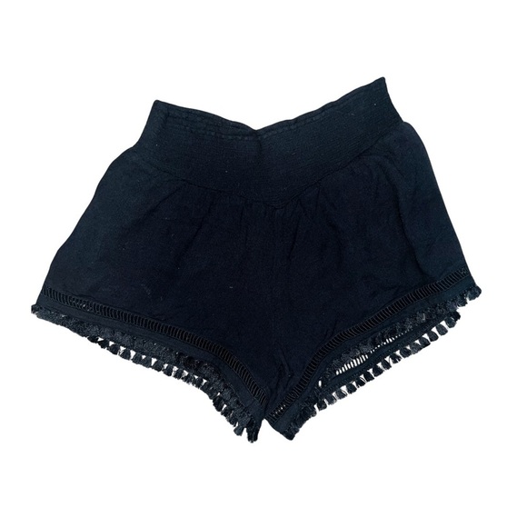 Abercrombie & Fitch Casual Shorts Black 100% Viscose Size Small NWOT - Picture 1 of 8